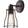 JONATHAN Y JYL7415A Evelyn 5.13″ 1-Light Metal Industrial Vanity Light Contemporary Transitional Reversible 2200K Edison 25W Bulb Included for Bathroom Hallway Living Room Bedroom Mirror, Chrome(Oil-Rubbed Bronze)