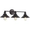 JONATHAN Y JYL7424A June 17.5″ 2-Light Metal Shade Farmhouse Sconce Contemporary Transitional 2200K Edison 25W Bulbs Included for Bedroom Living Room Bathroom, Vanity Lighting, Chrome(Oil-Rubbed Bronze)