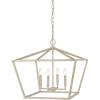 JONATHAN Y JYL7520C Gatsby 23″ 4-Light Adjustable Iron Rustic Glam LED Pendant Industrial Vintage Cottage Dimmable Dining Room Living Room Kitchen Foyer Bedroom Hallway, Gold(White)