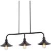 JONATHAN Y JYL7593A Nathan 38.5″ 3-Light Industrial Farmhouse Iron Linear LED Pendant Coastal Contemporary Adjustable Dining Room Living Room Kitchen Island Foyer Bedroom, Oil Rubbed Bronze/Clear(34.25″ 3 Light)