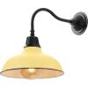JONATHAN Y JYL7613I Aurora 12.25″ 1-Light Farmhouse Industrial Indoor/Outdoor Iron LED Gooseneck Arm Outdoor Sconce for Entryway Lobby Kitchen Bathroom Bedroom Living Room Hallway, Matte Olive Green(Matte Yellow/Black)