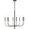 JONATHAN Y JYL7900B Amoros 27.25″ 8-Light Modern Mid-Century Iron LED Chandelier Contemporary, Industrial, Coastal Dining Room Living Room Kitchen Island, Gold Painting(Oil-Rubbed Bronze)