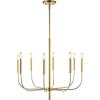 JONATHAN Y JYL7900B Amoros 27.25″ 8-Light Modern Mid-Century Iron LED Chandelier Contemporary, Industrial, Coastal Dining Room Living Room Kitchen Island, Gold Painting(Gold Painting)