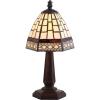 JONATHAN Y JYL8016B Carter Tiffany-Style 12″ LED Table Lamp, Red/Yellow for Bedroom, Living Room, Kitchen, Home Office, Kids Room(Brown)