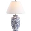 JONATHAN Y JYL8023A Juliana 26.25″ Chinoiserie Ceramic LED Table Lamp Traditional Bedside Desk Nightstand Lamp for Bedroom Living Room Office College Bookcase LED Bulb Included, Blue/White