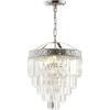 JONATHAN Y JYL9006B Wyatt 12″ 2-Light Crystal LED Chandelier Contemporary,Classic,Traditional Dimmable, Adjustable, for Foyer, Closet, Dining Room, Kitchen, Bronze/Clear(Silver)