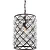 JONATHAN Y JYL9506A Gabrielle Crystal/Metal LED Pendant Glam Contemporary Transitional Dimmable, Adjustable, for Dining, Living Room, Kitchen, Oil Rubbed Bronze, 8″(10”)