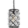 JONATHAN Y JYL9506A Gabrielle Crystal/Metal LED Pendant Glam Contemporary Transitional Dimmable, Adjustable, for Dining, Living Room, Kitchen, Oil Rubbed Bronze, 8″(8″)