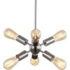 JONATHAN Y JYL9524A Jobs 17.5″ Sputnik Metal LED Chandelier, Contemporary, Modern, Midcentury, Space Age, Living Room, Family Room, Dining Room, Kitchen, Hallway, Foyer, Nickel