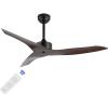 JONATHAN Y JYL9715A Aldrin 50″ Mobile-App/Remote-Controlled, 6-Speed Razor Ceiling Fan, Modern, Contemporary, Minimalist, Industrial, Coastal for Bedroom, Living Room, Office, Black(Neutral Brown Wood)