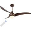 JONATHAN Y JYL9718C Aviator 52″ 1-Light Mobile-App/Remote-Controlled, 6-Speed Retro Swirl Integrated LED Ceiling Fan, Modern, Industrial, Coastal for Bedroom, Living Room, Dark Brown Wood(Neutral Brown Wood)