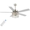 JONATHAN Y JYL9721A Max 52″ 3-Light Mobile-App/Remote-Controlled, LED Ceiling Fan, Bohemian, Industrial, Farmhouse, Modern, Contemporary, Transitional for Bedroom, Living Room, Office, Dark Walnut(White Maple)