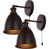 JONATHAN Y JYL9911A-SET2 Hudson 6.5″ 1-Light Farmhouse Bohemian Iron LED Sconce Coastal Transitional 2700K 40W Bulbs Entryway Lobby Kitchen Bathroom Bedroom Living Room Hallway, Brass Gold (Set of 2)(Oil-Rubbed Bronze)