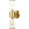 JONATHAN Y JYL9913C Quinn 15.5″ 2-Light Farmhouse Industrial Iron/Acrylic LED Sconce Rustic, Modern, Contemporary Entryway Lobby Kitchen Bathroom Bedroom Living Room Hallway, Oil Rubbed Bronze/Clear(Brass Gold /Clear)
