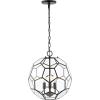 JONATHAN Y JYL9925A Bee 13.5″ 3-Light Modern Bohemian Iron/Glass LED Pendant Contemporary Vintage Adjustable Dining Room Living Room Kitchen Island Foyer Bedroom Hallway, Nickel(Oil-Rubbed Bronze)