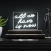 JONATHAN Y NEN1013A All We Have is Now 14″ X 10″ Contemporary Glam Acrylic Box USB Operated LED Neon Light, White