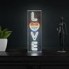 JONATHAN Y NEN1017A Love 8″ X 24″ Contemporary Glam Acrylic Box USB Operated LED Neon Light, White/Rainbow