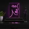 JONATHAN Y NEN1028A Half-Face 10.3″ X 15″ Contemporary Glam Acrylic Box USB Operated LED Neon Light, Pink