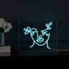 JONATHAN Y NEN1032A Teary Face 13.7″ X 10.9″ Contemporary Glam Acrylic Box USB Operated LED Neon Light, Blue