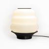 JONATHAN Y USA1001B 3D Printed Dimmable LED Table Lamp Honey Pot 12″ Minimalist Classic Plant-Based PLA for Living Room, Dorm, Home, Office (LED Bulb Included), White/Black(White/Black)