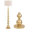 Jonathan Y JYL5048A Adriana 62.5″ Metal LED Floor Lamp, Contemporary, Modern, Transitional, Office, Living Room, Family Room, Dining Room, Bedroom, Guest Room, Hallway, Foyer, Gold