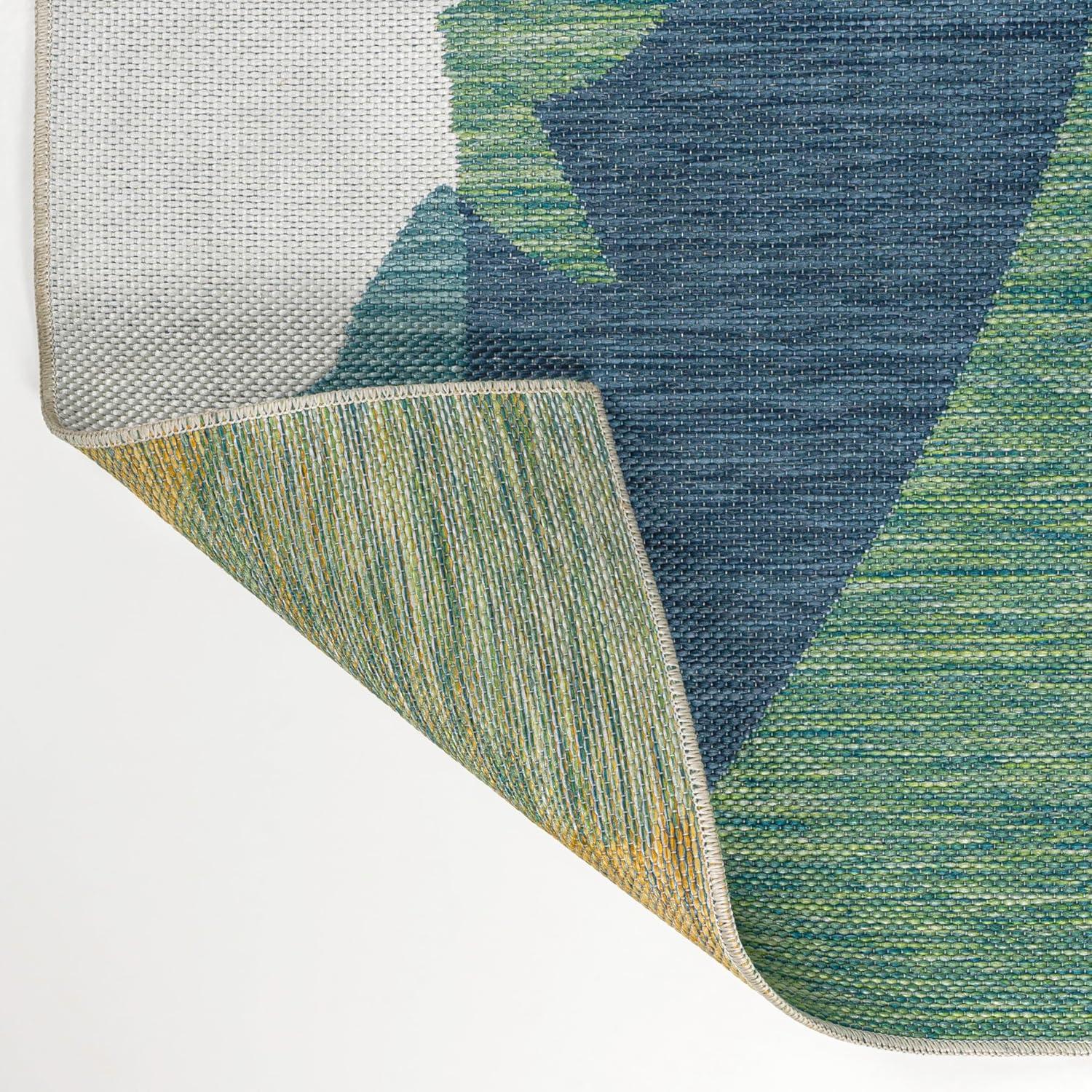 imageJONATHAN Y Abstract Palm Leaf Indoor Outdoor Area Rug 8X10 GreenCream Shelby Coastal Vintage for Backyard Patio Porch EasyCleaning High Traffic PetFriendly NonShedding TSN403B8GreenCream