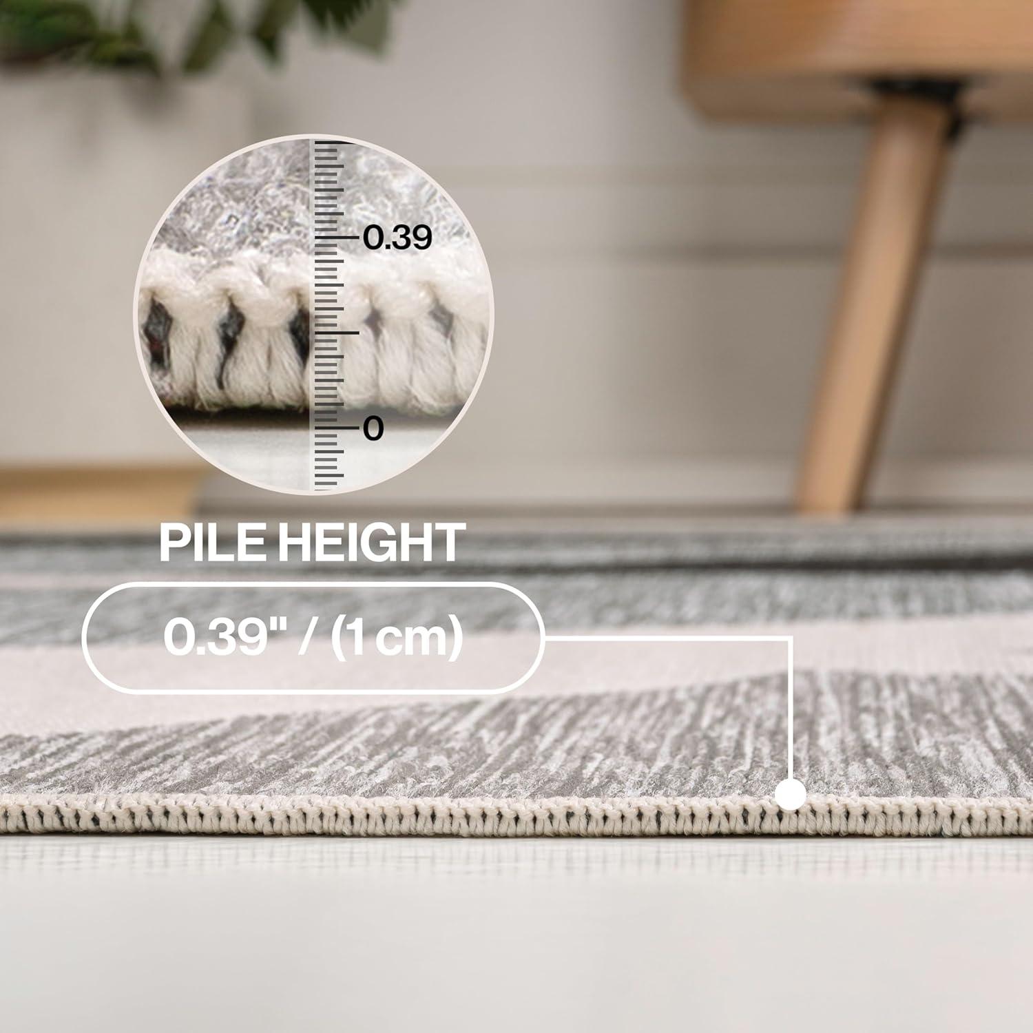 imageJONATHAN Y Abstract Palm Leaf Indoor Outdoor Area Rug 8X10 GreenCream Shelby Coastal Vintage for Backyard Patio Porch EasyCleaning High Traffic PetFriendly NonShedding TSN403B8GrayCream