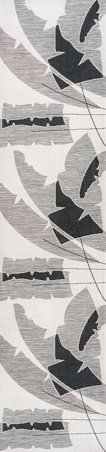 imageJONATHAN Y Abstract Palm Leaf Indoor Outdoor Area Rug 8X10 GreenCream Shelby Coastal Vintage for Backyard Patio Porch EasyCleaning High Traffic PetFriendly NonShedding TSN403B8GrayCream