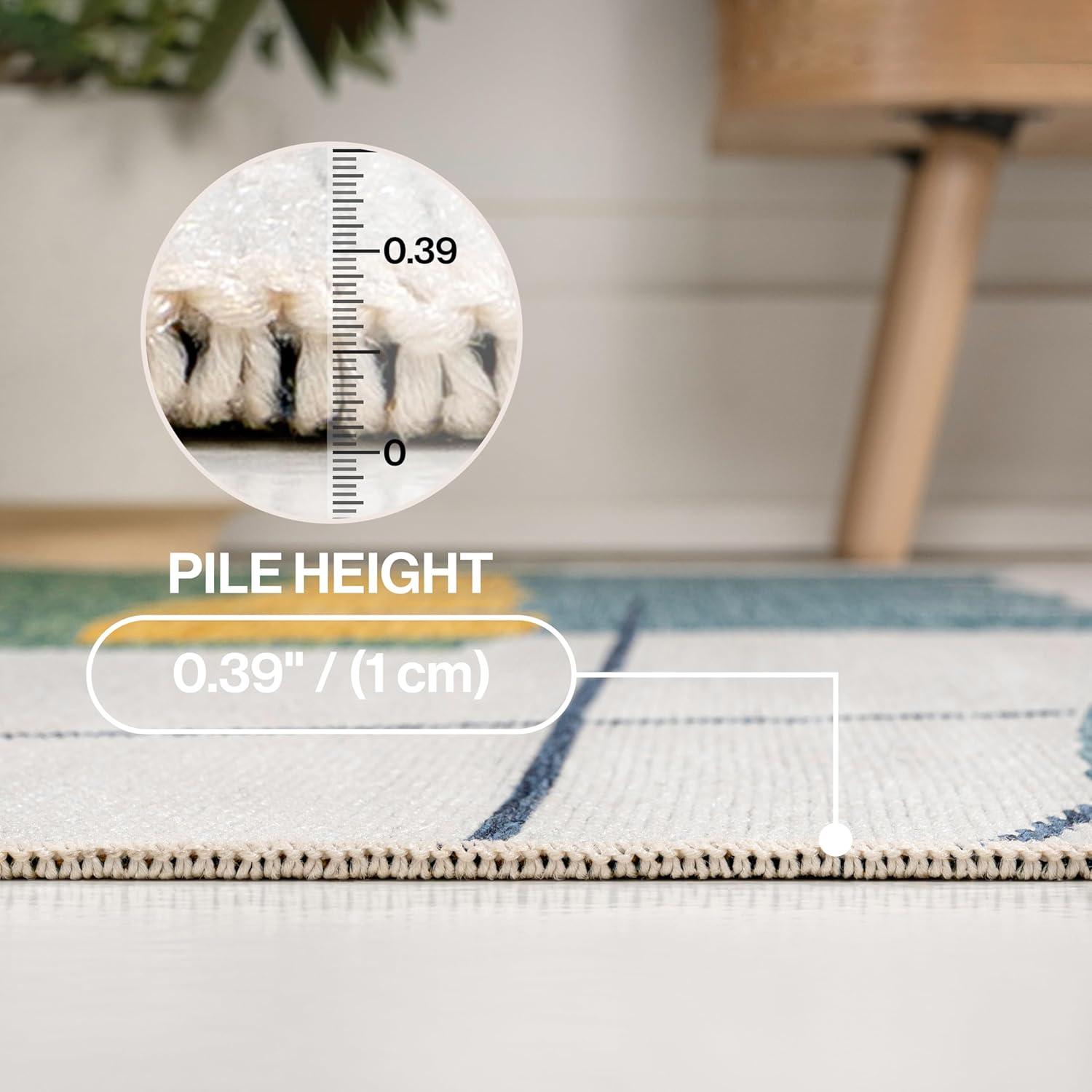 imageJONATHAN Y Abstract Palm Leaf Indoor Outdoor Area Rug 8X10 GreenCream Shelby Coastal Vintage for Backyard Patio Porch EasyCleaning High Traffic PetFriendly NonShedding TSN403B8GreenCream