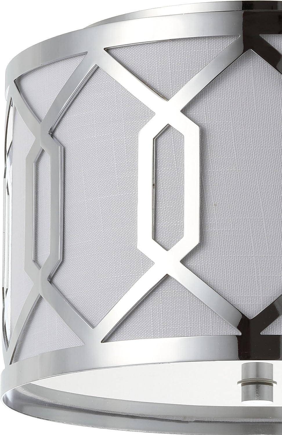 imageJONATHAN Y JYL3500B Hex 3Light 1625quot Metal LED Flush Mount ContemporaryTransitional Dimmable 2700K Cozy Warm Light KitchenHallwayBathroomStairwell ChromeChrome