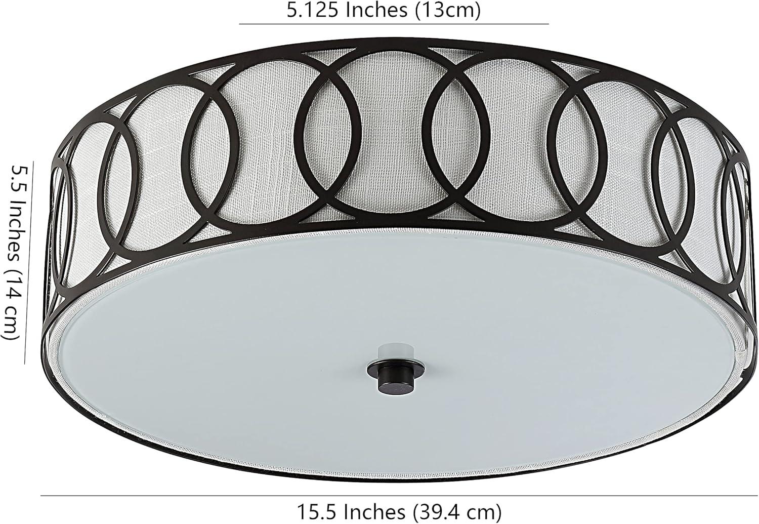 imageJONATHAN Y JYL3503C Aubrey 3Light 155quot Metal LED Flush Mount ContemporaryTransitional Dimmable 2700K Cozy Warm Light for KitchenHallwayBathroomStairwell Oil Rubbed BronzeOilRubbed Bronze