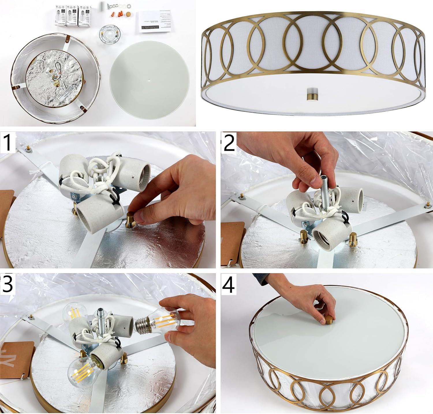 imageJONATHAN Y JYL3503C Aubrey 3Light 155quot Metal LED Flush Mount ContemporaryTransitional Dimmable 2700K Cozy Warm Light for KitchenHallwayBathroomStairwell Oil Rubbed BronzeOilRubbed Bronze