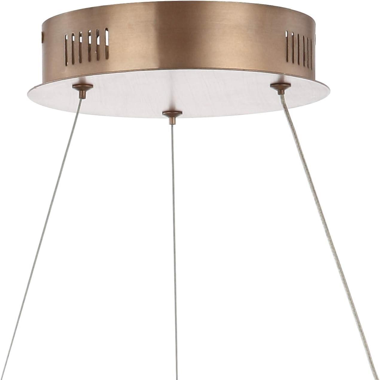 imageJONATHAN Y JYL7208A Cursive 24quot Adjustable Spiral Integrated LED Metal Chandelier Modern Contemporary Dimmable Dining Room Living Room Kitchen Foyer Bedroom Coffee