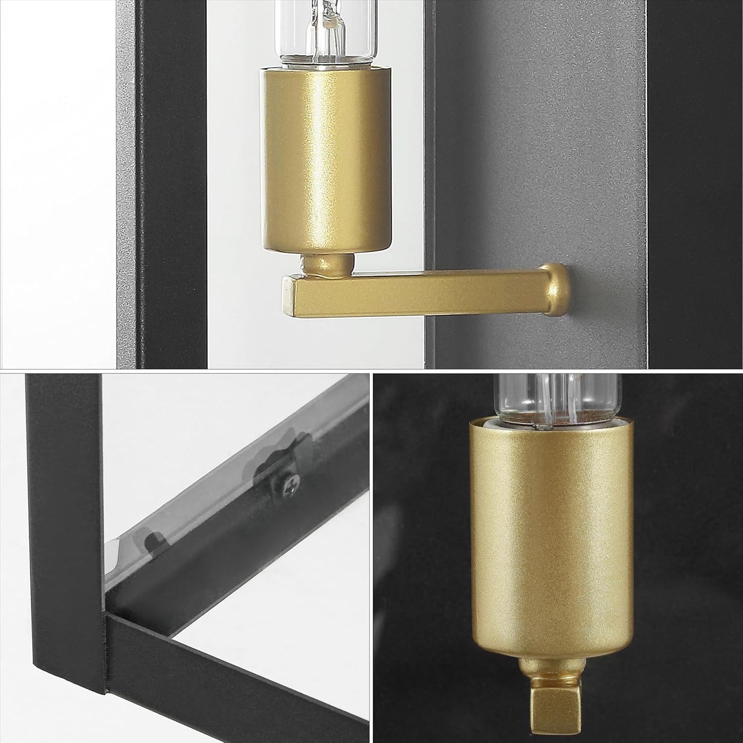 imageJONATHAN Y JYL7602A Berlin 7quot 1Light Outdoor Lantern Iron Glass Modern Industrial LED Wall Sconce French Country Rustic Transitional Garage Patio Porch Doorway Entryway Black20