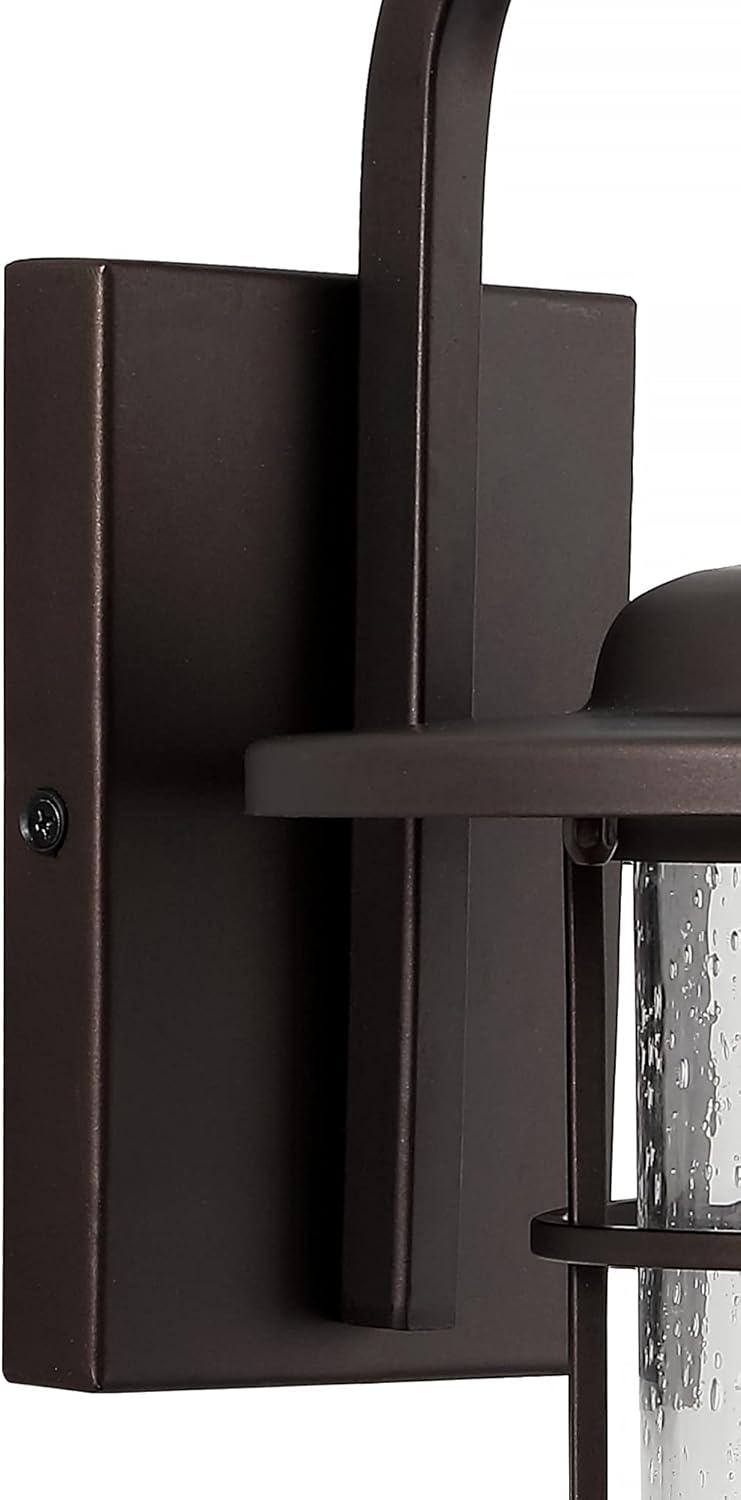 imageJONATHAN Y JYL7604A Westfield 105quot 1Light IronSeeded Glass Rustic Industrial Cage LED Outdoor Lantern Classic Cottage Traditional Transitional Patio Porch Doorway Oil Rubbed Bronze