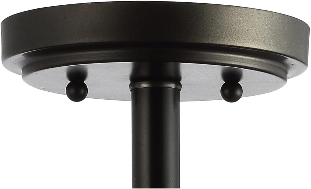 imageJONATHAN Y JYL9020B Allie 14quot 3Light Bohemian Farmhouse Wood BeadIron LED Semi Flush Mount Transitional Rustic Kitchen Hallway Bathroom Bedroom Entryway Foyer Antique SilverLight TaupeBlackLight Taupe