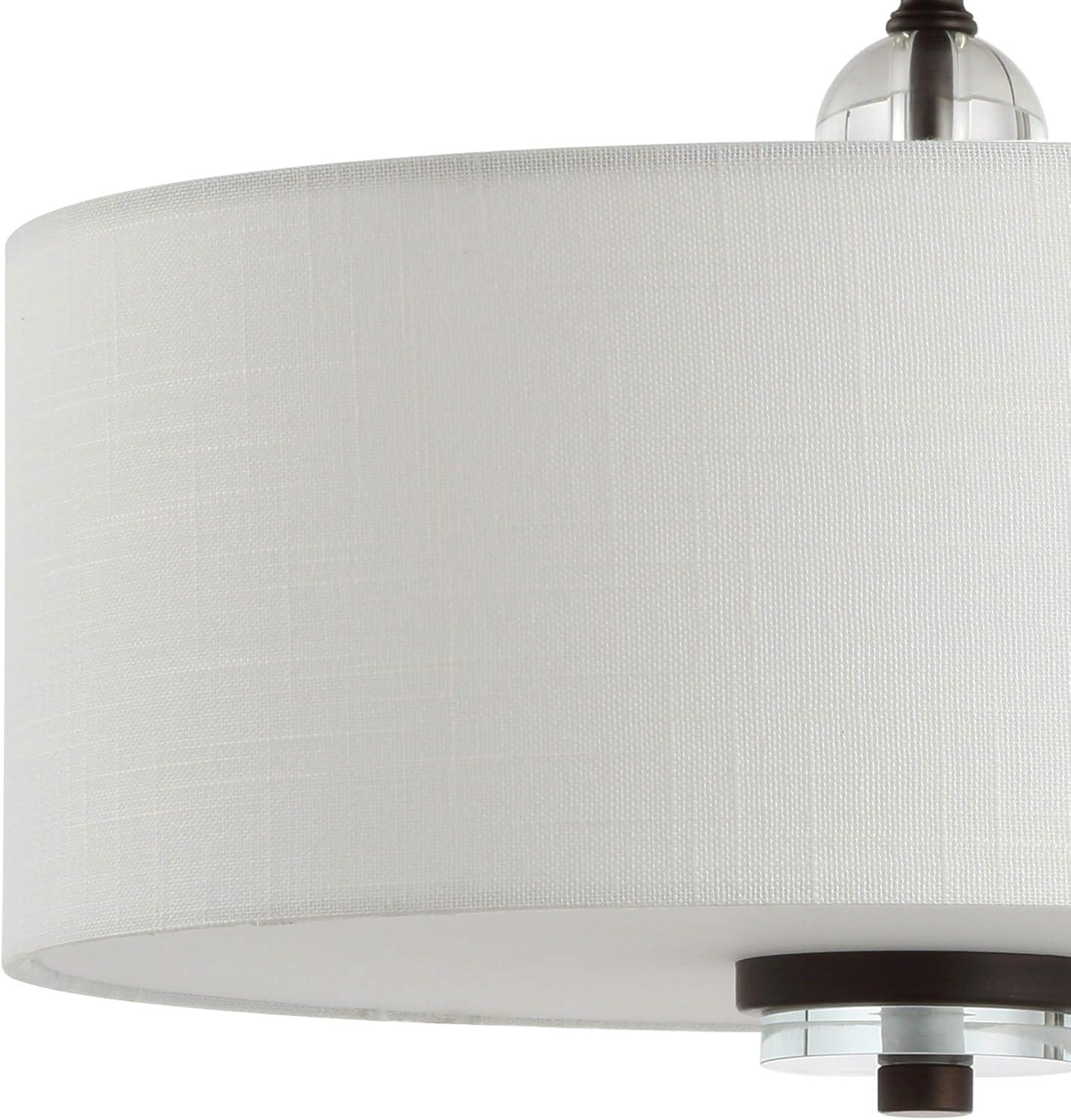 imageJONATHAN Y JYL9033A Marc 15quot MetalCrystal LED SemiFlush Mount ContemporaryTraditionalTransitional Dimmable 2700K Cozy Warm Light for KitchenHallwayBathroomStairwell OilRubbedBronzeWhiteOilRubbed Bronze