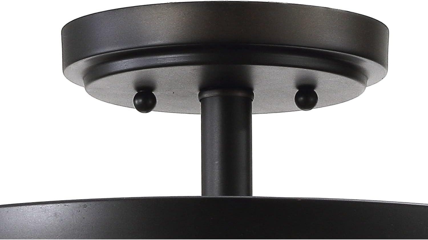 imageJONATHAN Y JYL9040B Sylvain 155quot Metal Bohemian Cottage Farmhouse Rustic Transitional LED SemiFlush Mount for Bedroom Living Room Home Hallway Office Oil Rubbed BronzeBrass GoldOilRubbed Bronze