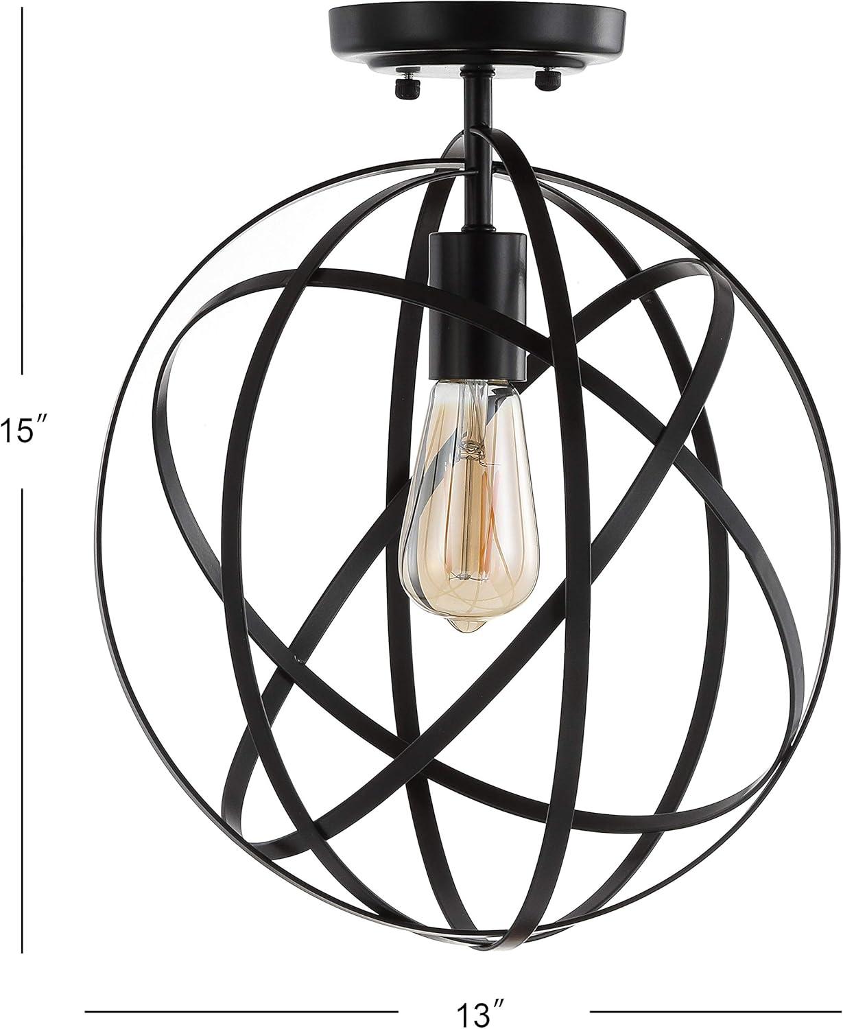 imageJONATHAN Y JYL9515A Alba 85quot Orb Metal LED Flush Mount Contemporary Dimmable 2700K Cozy Warm Light for KitchenHallwayBathroomStairwell OilRubbedBronzeOilRubbed Bronze