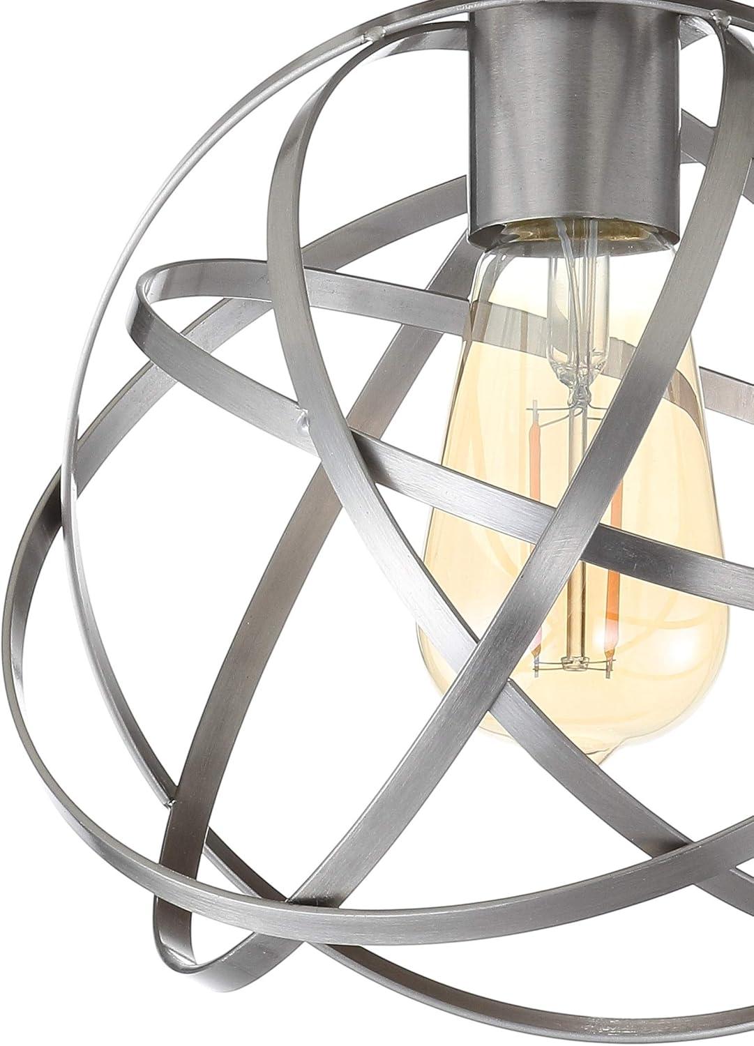 imageJONATHAN Y JYL9515A Alba 85quot Orb Metal LED Flush Mount Contemporary Dimmable 2700K Cozy Warm Light for KitchenHallwayBathroomStairwell OilRubbedBronzeNickel