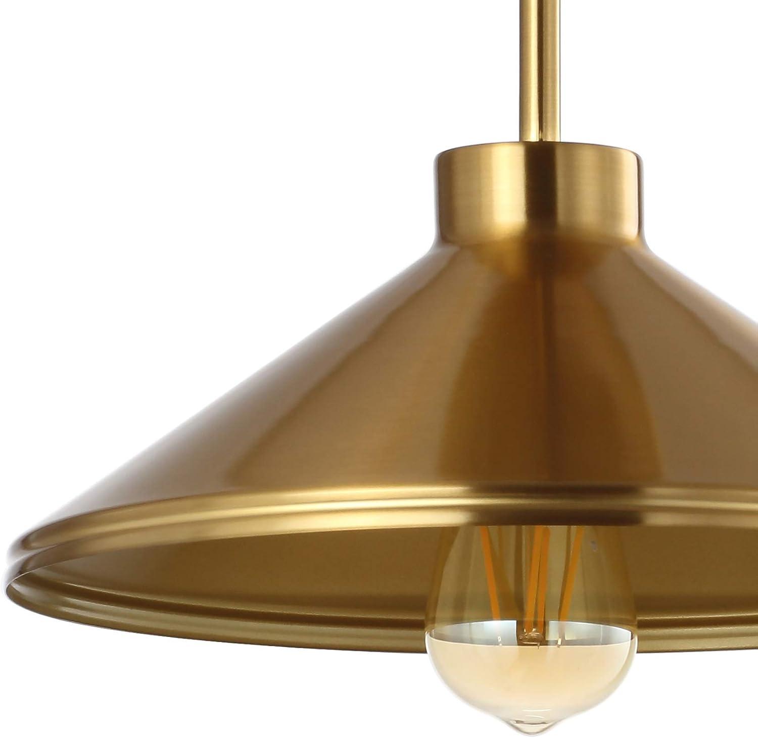 imageJONATHAN Y JYL9532A Cisco 1175quot Iron Modern Farmhouse LED Semi Flush Mount Bohemian Coastal Cottage Farmhouse Industrial Rustic Transitional Kitchen Bathroom Hallway Foyer Brass GoldGold