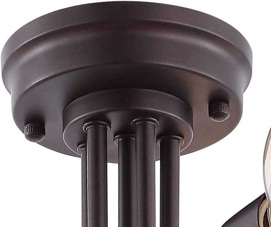 imageJONATHAN Y JYL9541A Marcel 20quot 6Light Globe Farmhouse Modern Iron Bistro LED Semi Flush Mount Transitional Industrial Kitchen Hallway Bathroom Bedroom Entryway Foyer Oil Rubbed Bronze