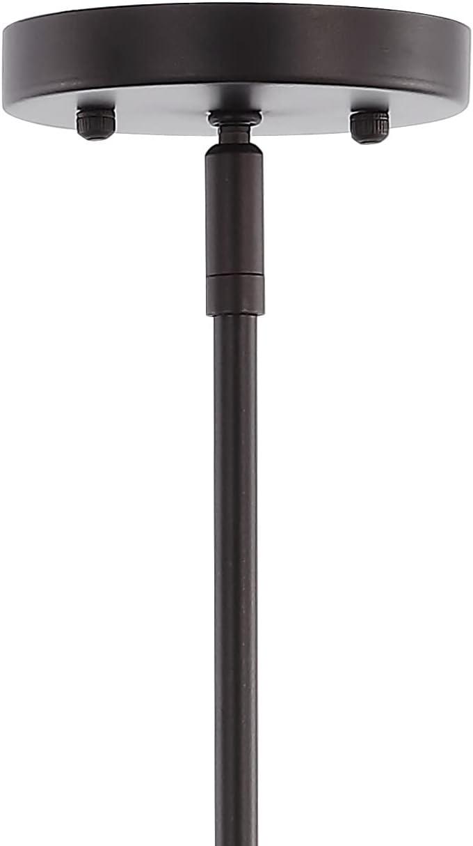 imageJONATHAN Y JYL9546A Orpheus 24quot 5Light Farmhouse Industrial Iron Cylinder LED Chandelier Modern Transitional Adjustable Dining Room Living Room Kitchen Island Foyer Oil Rubbed BronzeClear