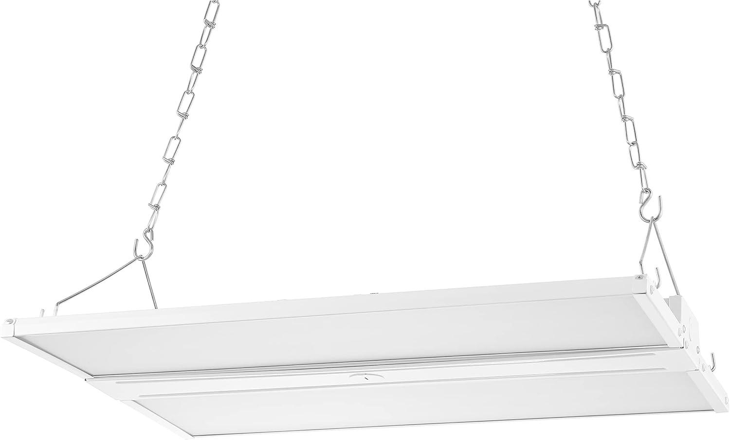 imageJONATHAN Y JYL9802A Linear High Bay Shop Light 2375 in 220Watt Integrated LED Motion Sensor Shop Light with 28600 Lumens 5000K Linear Hanging Lights Warehouse Workshop Supermarket Stadium WhiteWhite