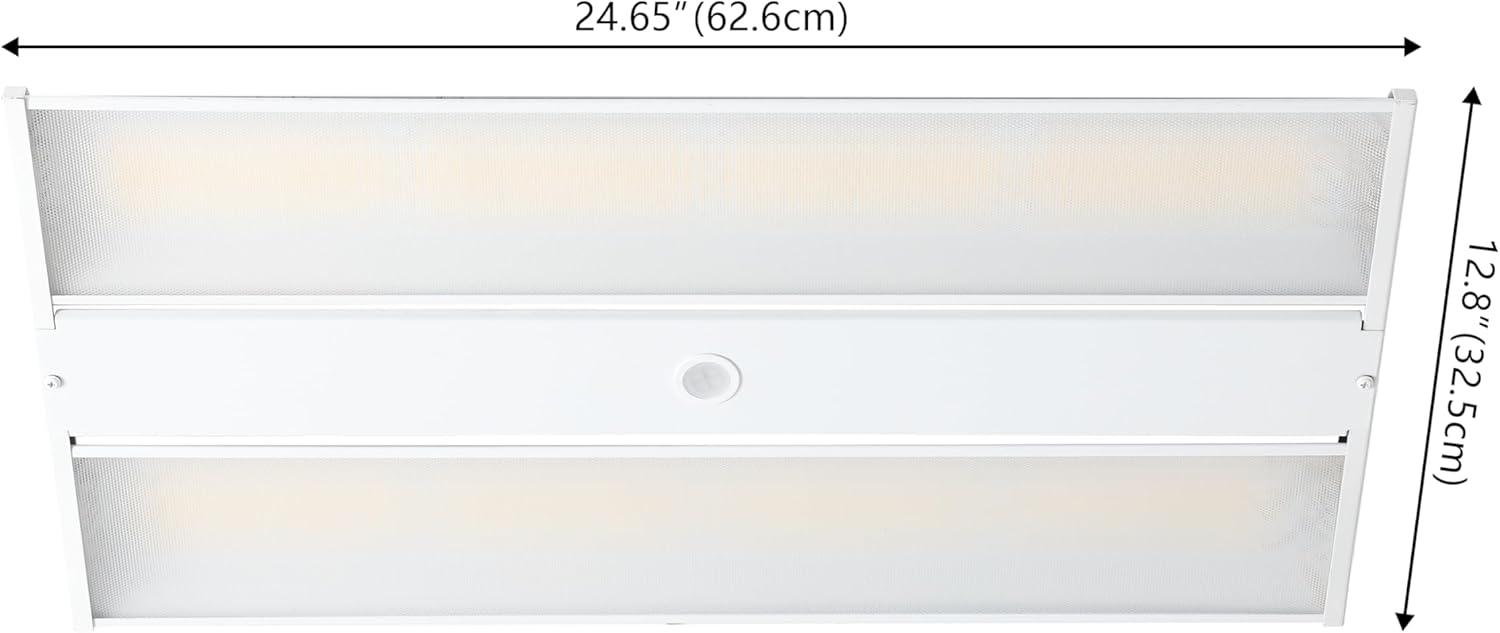 imageJONATHAN Y JYL9802A Linear High Bay Shop Light 2375 in 220Watt Integrated LED Motion Sensor Shop Light with 28600 Lumens 5000K Linear Hanging Lights Warehouse Workshop Supermarket Stadium WhiteWhite