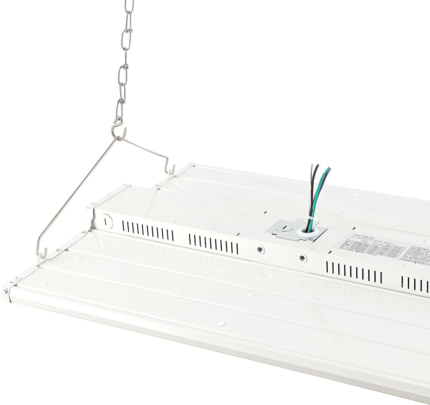 imageJONATHAN Y JYL9802A Linear High Bay Shop Light 2375 in 220Watt Integrated LED Motion Sensor Shop Light with 28600 Lumens 5000K Linear Hanging Lights Warehouse Workshop Supermarket Stadium WhiteWhite