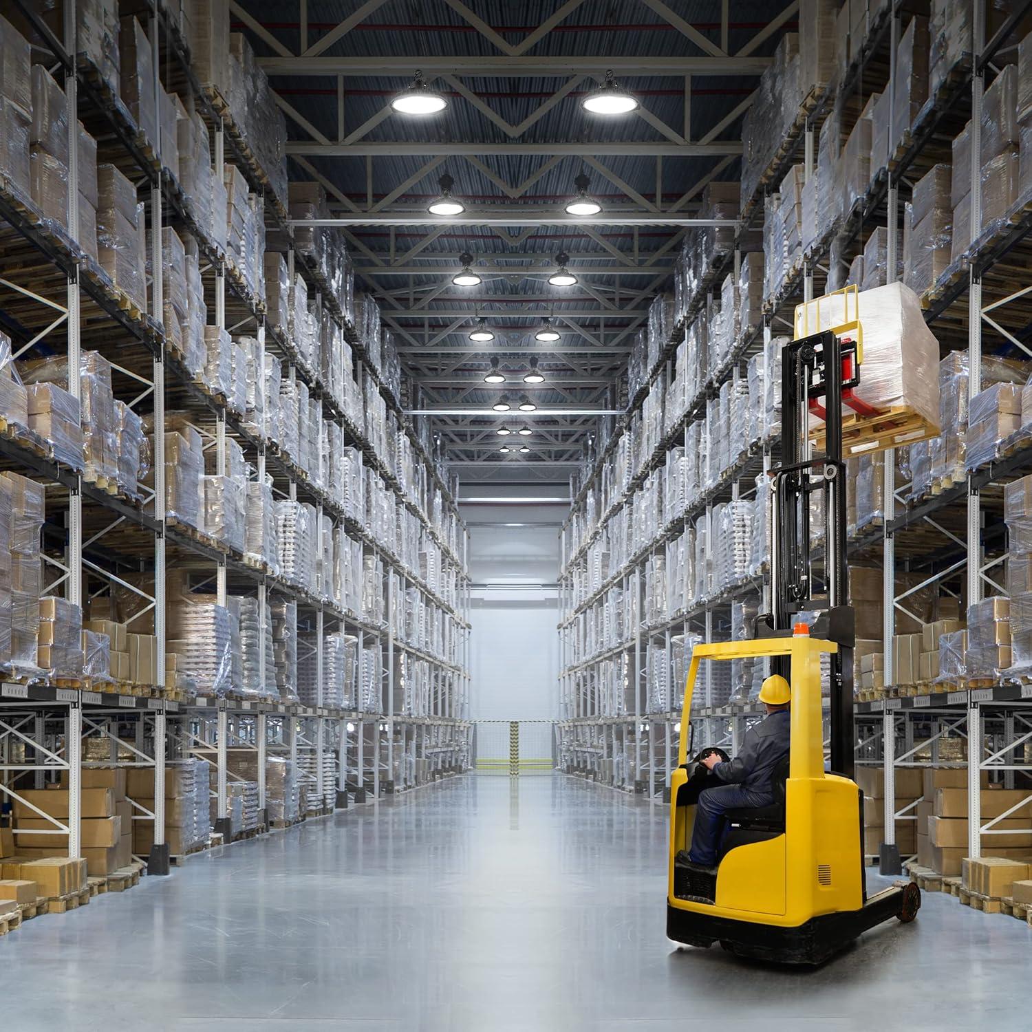 imageJONATHAN Y JYL9803A 12 in 200Watt Integrated LED Motion Sensor High Bay Indoor Outdoor UFO Light with 26000 Lumens 5000K BlackBlack