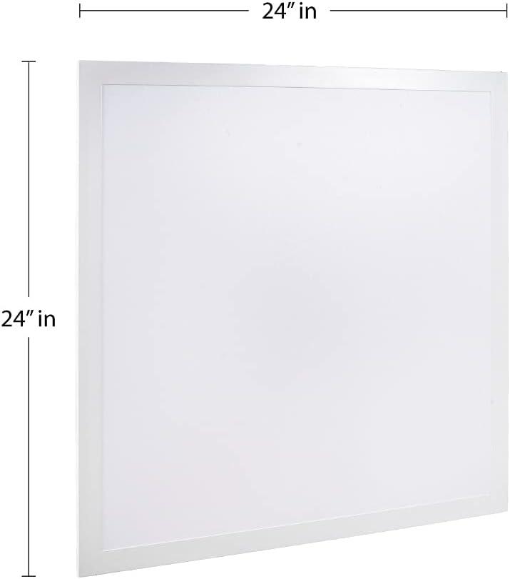 imageJONATHAN Y JYL9804ASET2 2 ft X 2 ft 40Watt Dimmable Integrated LED Flat Panel Flush Mount Light with 4400 Lumens 5000K White Set of 2