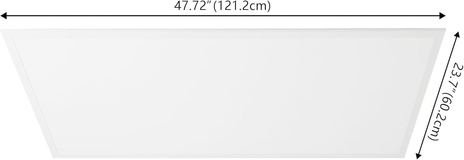 imageJONATHAN Y JYL9805ASET2 2 ft X 4 ft 50Watt Dimmable Integrated LED Flat Panel Flush Mount Light with 5500 Lumens 5000K White Set of 2Rectangular