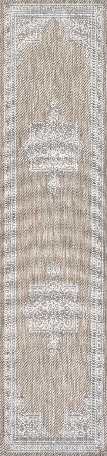 imageJONATHAN Y Vintage Medallion Indoor Outdoor Area Rug 8X10 TerraCream Arden Casual for Backyard Patio Porch EasyCleaning High Traffic PetFriendly NonShedding SMB300E8BeigeCream